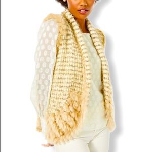 Lilly Pulitzer Torini Sparkle Vest Gold XS NWT